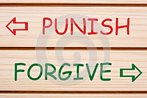 Punish Forgive Opposite Words photo