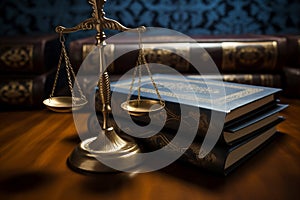Book verdict judge law symbol legal balance lawyer court gavel concept justice