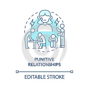 Punitive partner concept icon
