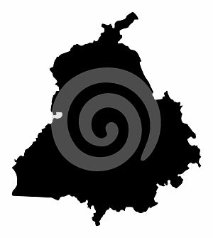 Punjab silhouette map