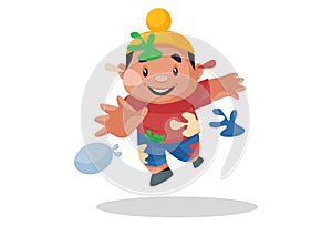 Punjabi Boy Vector Cartoon Illustration