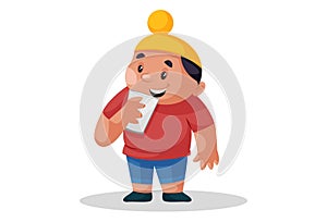 Punjabi Boy Vector Cartoon Illustration