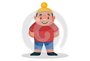 Punjabi Boy Vector Cartoon Illustration