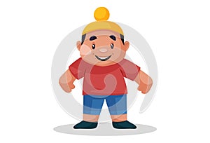 Punjabi Boy Vector Cartoon Illustration