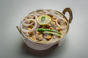 Punjabi chole served in a bowl