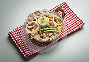 Punjabi chole served in a bowl