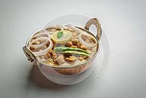 Punjabi chole served in a bowl