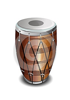 Punjabi drum called Dhol. Drum in the Indian style