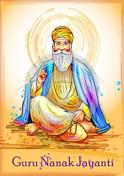 Punjabi festival Guru Nanak Jayanti celebrating birthday of tenth guru and founder of Sikhism, Baba Nanak