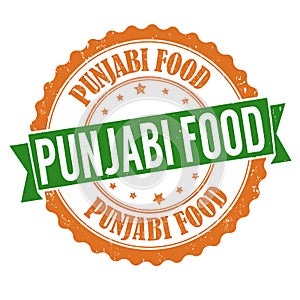 Punjabi food grunge rubber stamp