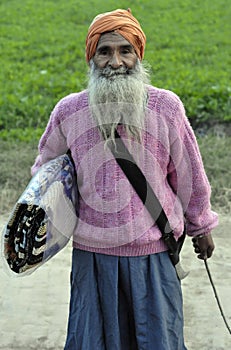 Punjabi indian old man photo