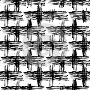 punk black and white scribbled checkered pattern