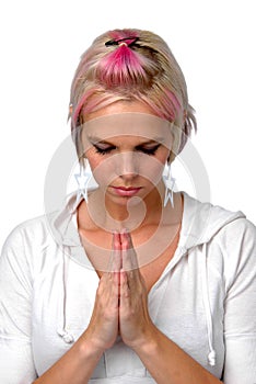 Punk Girl Praying