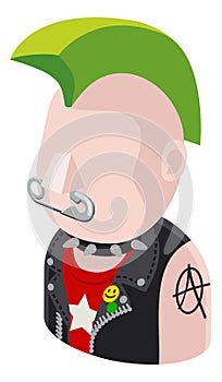 Punk Man Avatar People Icon