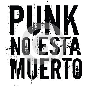 Punk not dead t-shirt typography stamp photo