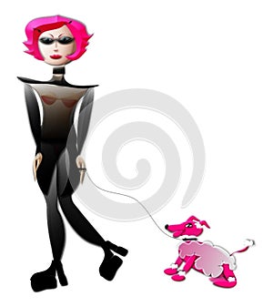 Punk and Pink Poodle