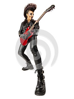 Punk rock musician isolated