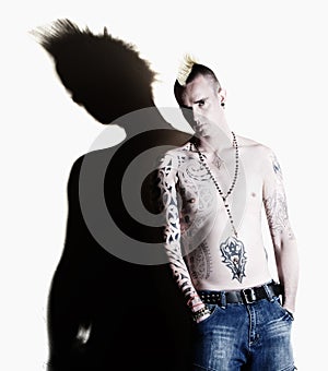 Punk with tattoos