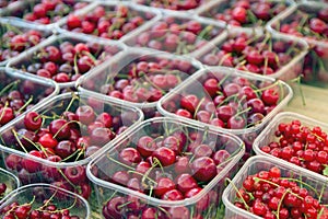 Punnet of cherries