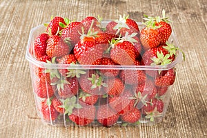 Punnet of delicious fresh strawberries