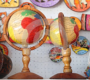 Local souvenirs at the beach market at Bavaro Beach in Punta Cana, Dominican Republic