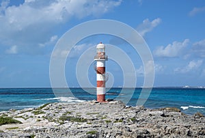 Punta Cancun lighthouse and Isla Mujeres