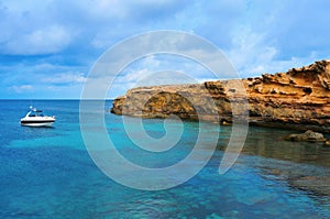 Punta de Sa Pedrera coast in Formentera, Balearic Islands, Spain photo