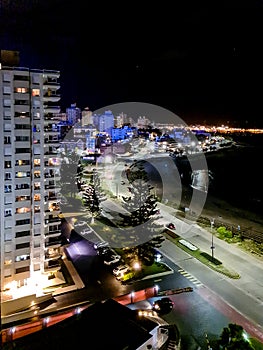 Punta del Este Aerial Night Scene