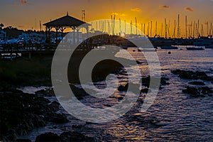 Punta del Este Port Sunset Scene