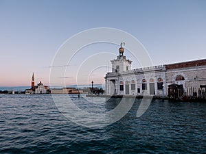Punta della Dogana and San Giorgio Maggiore Church in Venice photo