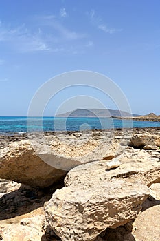 Punta Faraglioni in Favignana island, Sicily