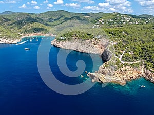 Ibiza beach. Punta Galera and Cala Salada beach, Ibiza. photo