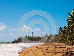 Punta Tuna Lighthouse, Puerto Rico, Maunabo, Puerto Rico from the beach view