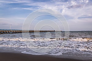 Puntarenas beach tourist pier attraction pacific of Costa Rica