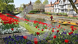 Punting on the River Stour in Canterbury, Kent