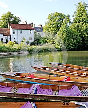 Punts On The River Cam, Cambridge, England