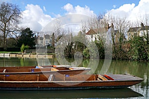 Punts On The River Cam, Cambridge, England