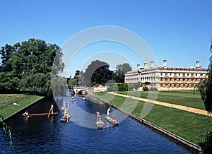 Punts on the River Cam, Cambridge.