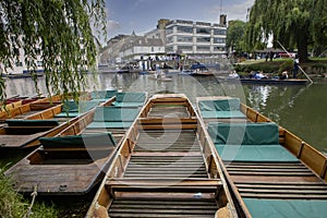 Punts on the River Cam in Cambridge