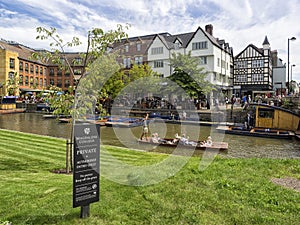 Punts on the River Cam