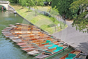 Punts on the River Cam