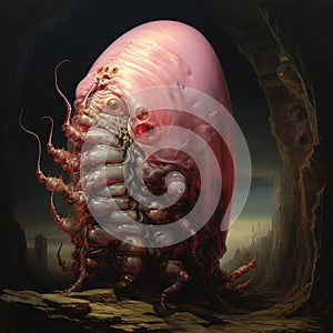 Pupa of Dichorragia butterfly