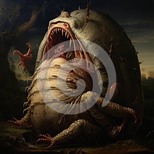 Pupa of Dichorragia butterfly