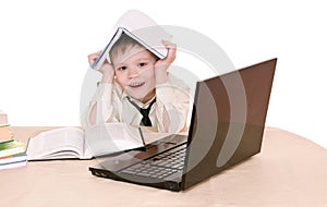 Pupil with book