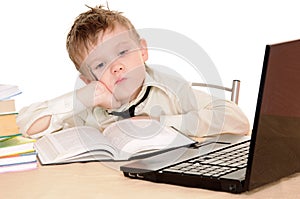 Pupil with book