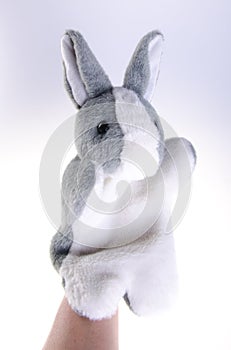 Puppet. Hand puppet on background