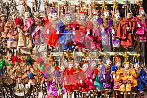 Puppet souvenir, Myanmar tradition dolls.