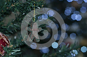 Puppet on the tree with space to write Christmas message