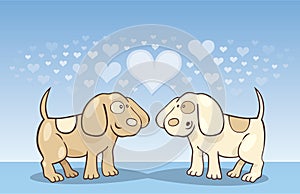 Puppies in love