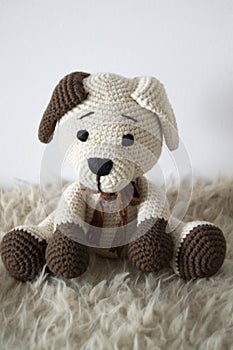 Puppy Amigurumi. Crochet Stuffed Animal. Ecofriendly Toy